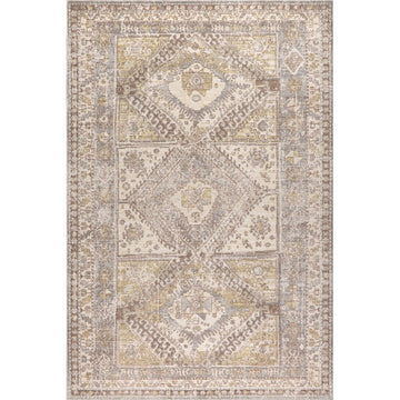 Darija Ornate Geometric Medallion Area Rug